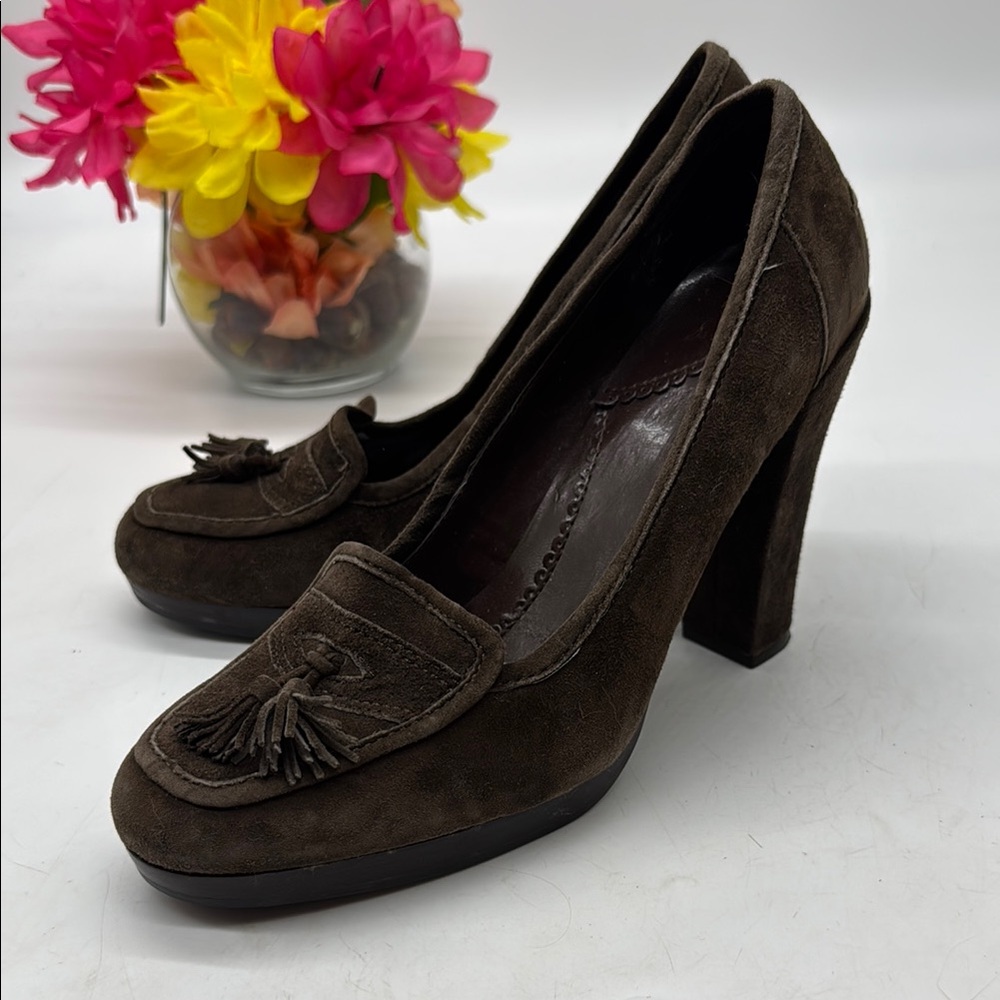 SE Boutique by Sam Edelman Chocolate Brown Suede Women's Heels Size 7